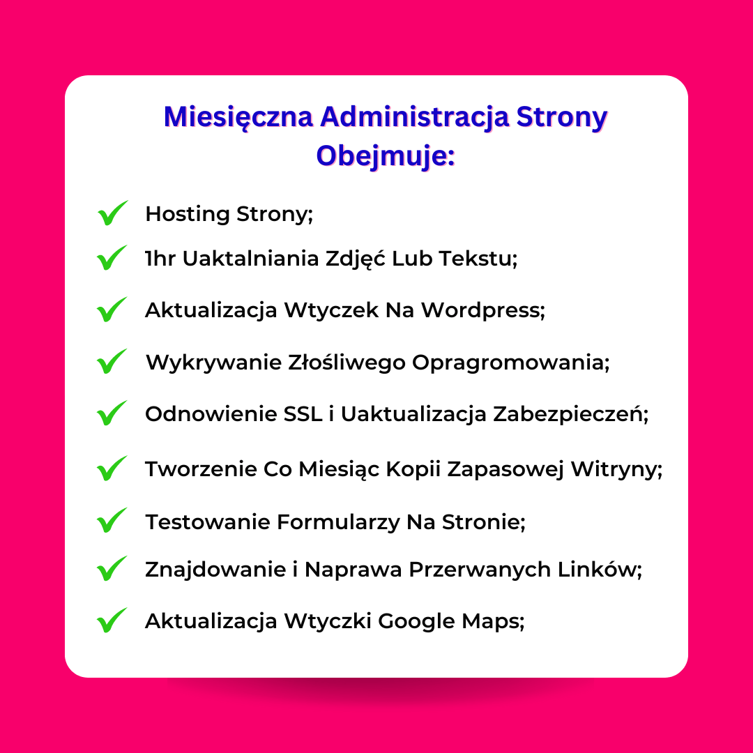 lista miesiecznej administracji strony internetowej w uk